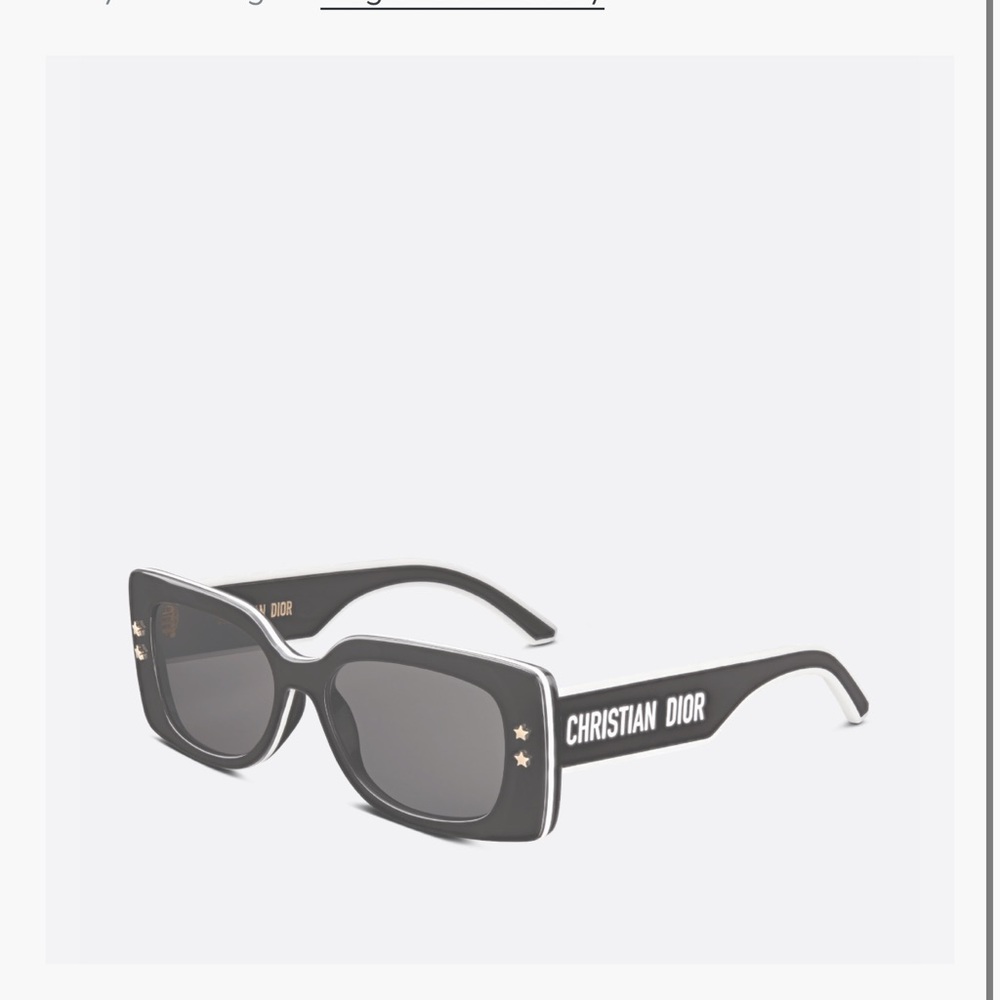 Dior Black Rectangular Sunglasses - image 1